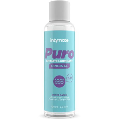 Lubrifiant eau Intimateline Lubrifiant vegan naturel base eau 100 ml — Intymate Pure Original en flacon transparent