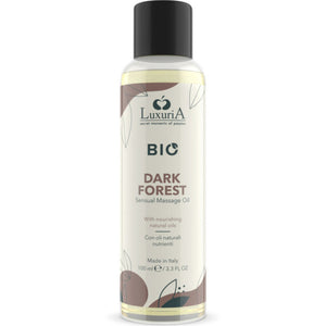 Huile de massage bio aux notes boisées 100 ml — Dark Forest · Intimateline Luxuria · Huiles neutres