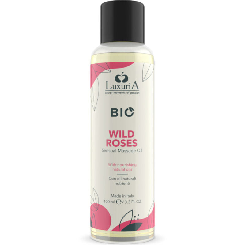 Huile de massage bio roses sauvages 100 ml · Intimateline Luxuria · Huiles aromatisées