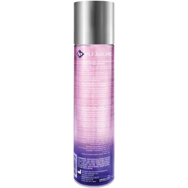 Lubrifiant stimulant ID Pleasure 500 ml — vue de profil
