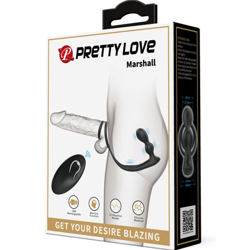 Cockring double anneau + masseur prostatique vibrant télécommandé — emballage