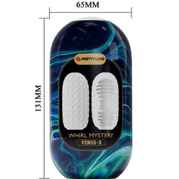 Schéma avec dimensions de l'œuf masturbateur Whirl Mystery