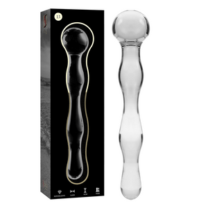 Gode en verre droit 18 cm Ø 3,5 cm — vue de profil