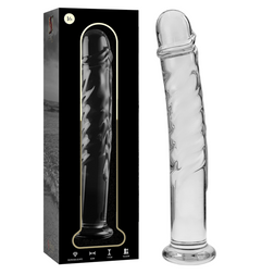 Gode réaliste Gode en verre sculpté 18,5 cm