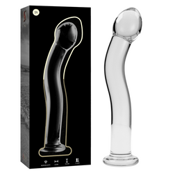 Gode en verre 18,5 cm Ø 3,5 cm — Nebula N.18 — vue de face