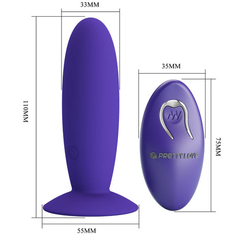PRETTY LOVE VIBRATEUR ANAL YOUTH PLUG TELECOMMANDE VIOLET