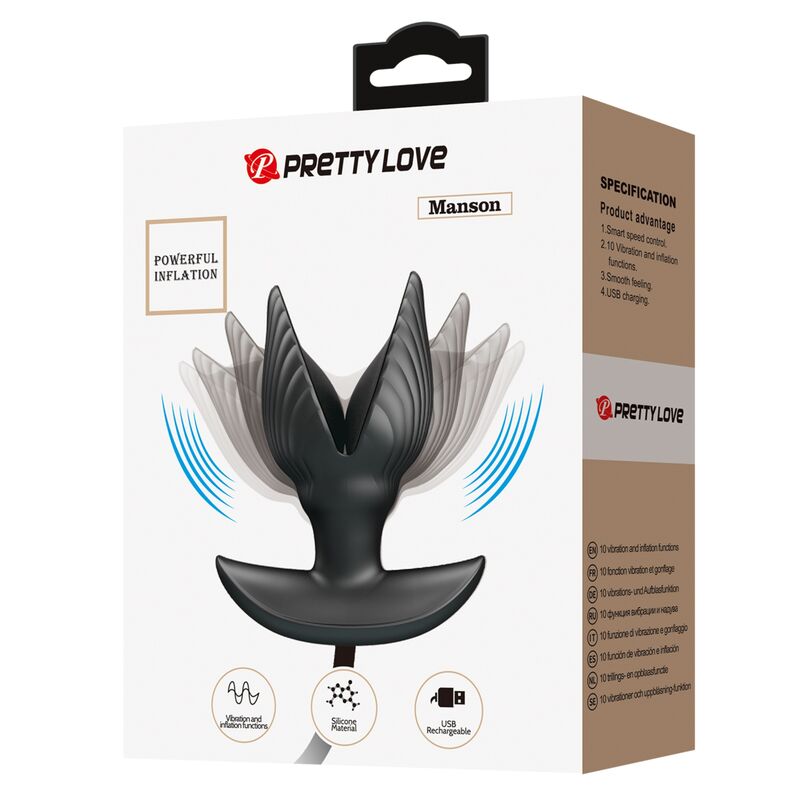 PRETTY LOVE PLUG ANAL GONFLABLE RECHARGEABLE