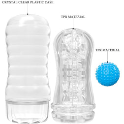 Détail de la boule stimulante en TPE et coque transparente