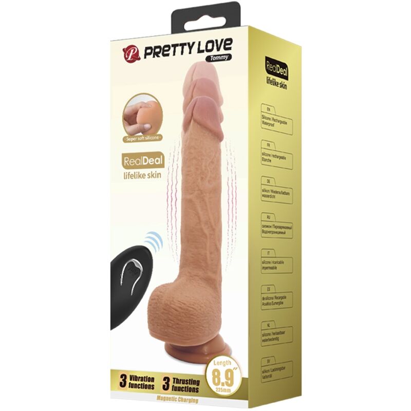 PRETTY LOVE VIBRATEUR GODE REALISTE TOMMY 225 CM