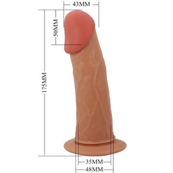 Dildo hueco para arnés masculino con la textura visible