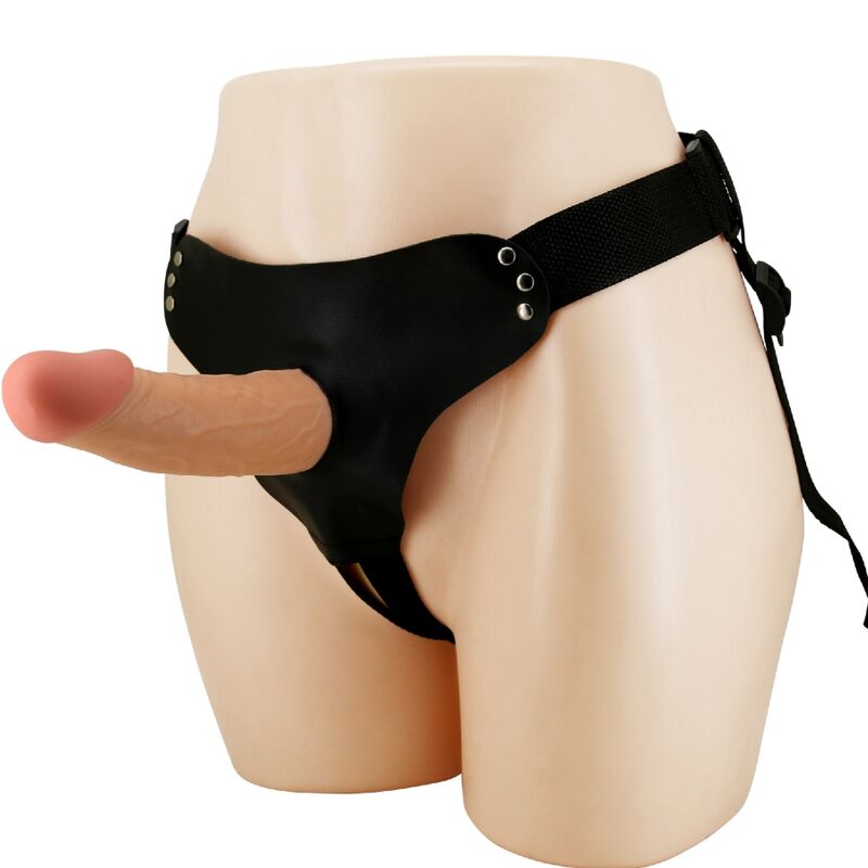 Gode Pretty Love ceinture creux pour hommes — Stark en TPE avec base ventouse plate