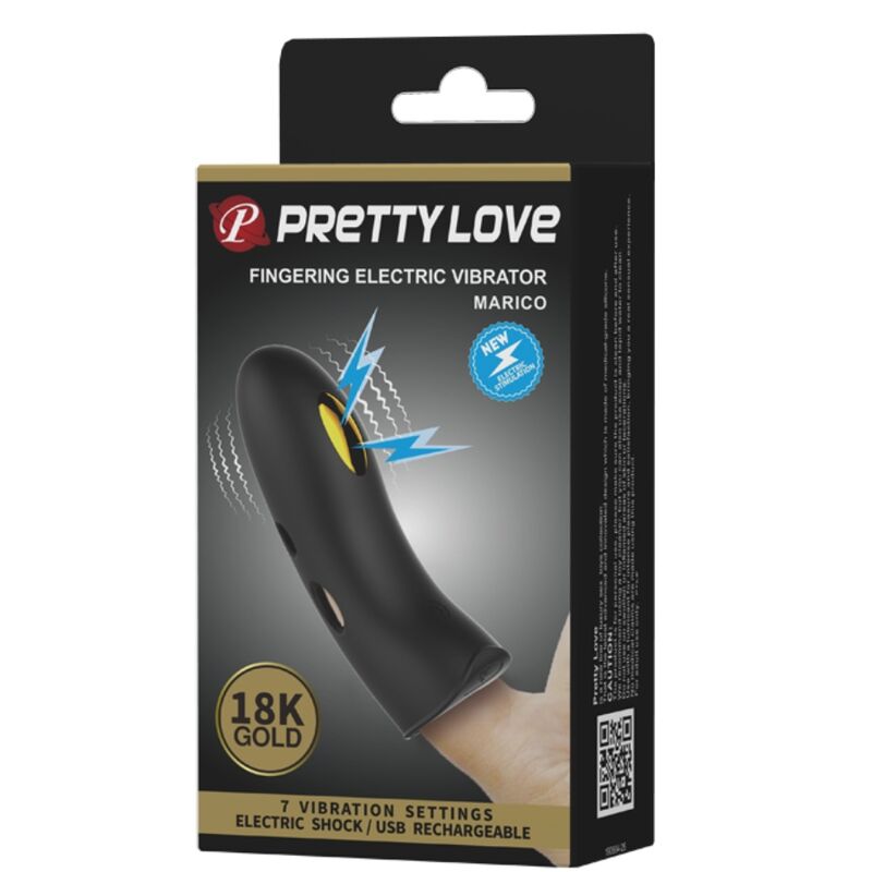 PRETTY LOVE COUVRE DOIGTS ELECTRO STIMULATEUR MARICO NOIR