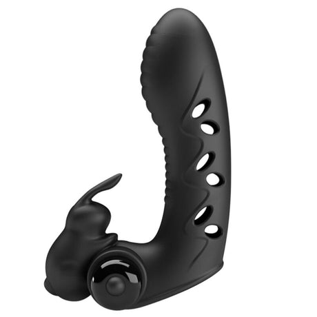 PRETTY LOVE - COUVERCLE DE DOIGT VIBRATEUR LAPIN NOIR VANCE · Pretty Love Male · Gaines & extensions