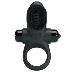 Cockring vibrant texturé — Pretty Love Ring II 10 modes en Silicone vu de face