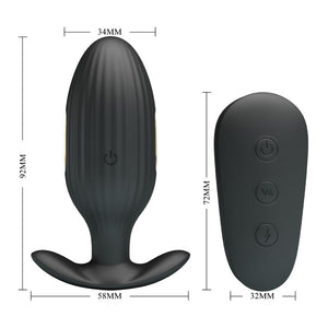 Plug vibrant et électro stimulation avec télécommande — détail matière