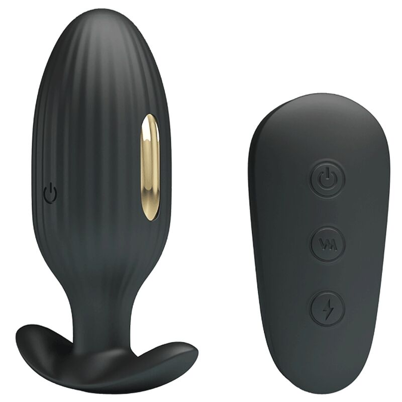 Plug vibrant et électro stimulation avec télécommande — gros plan