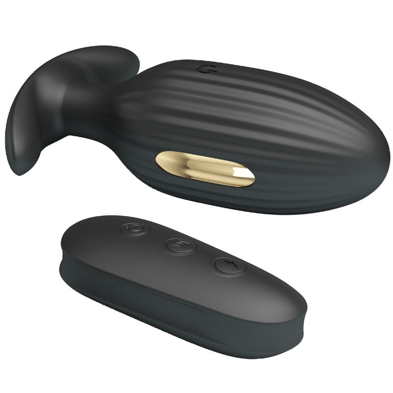 Plug vibrant et électro stimulation avec télécommande — autre angle