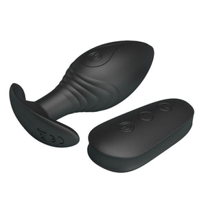 Plug anal vibrant Regina noir — base évasée