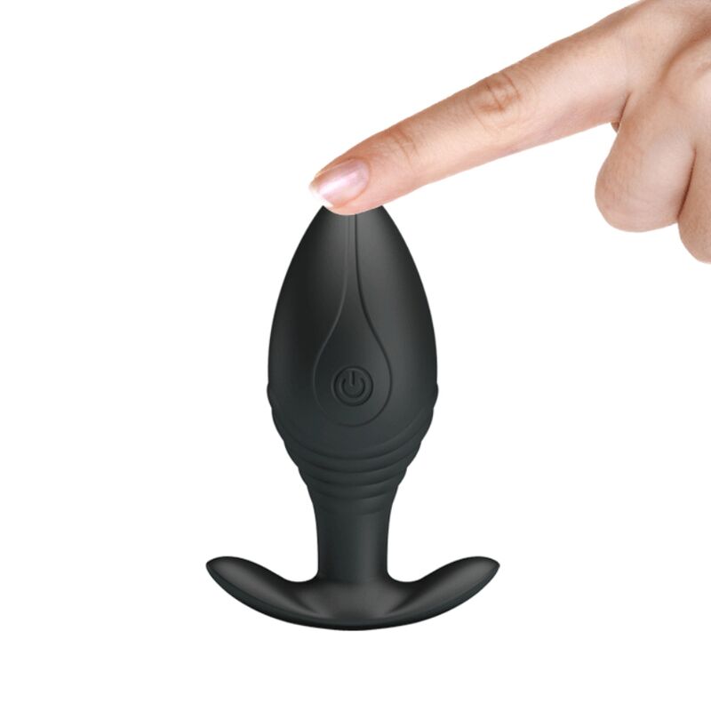 Plug anal vibrant Regina noir — détail de la surface