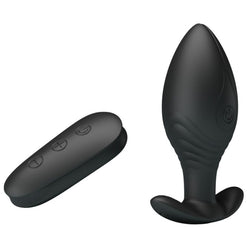 Plug anal vibrant Regina noir — vue de profil