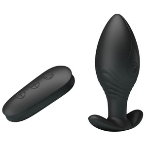 Plug anal vibrant Regina noir — vue de profil
