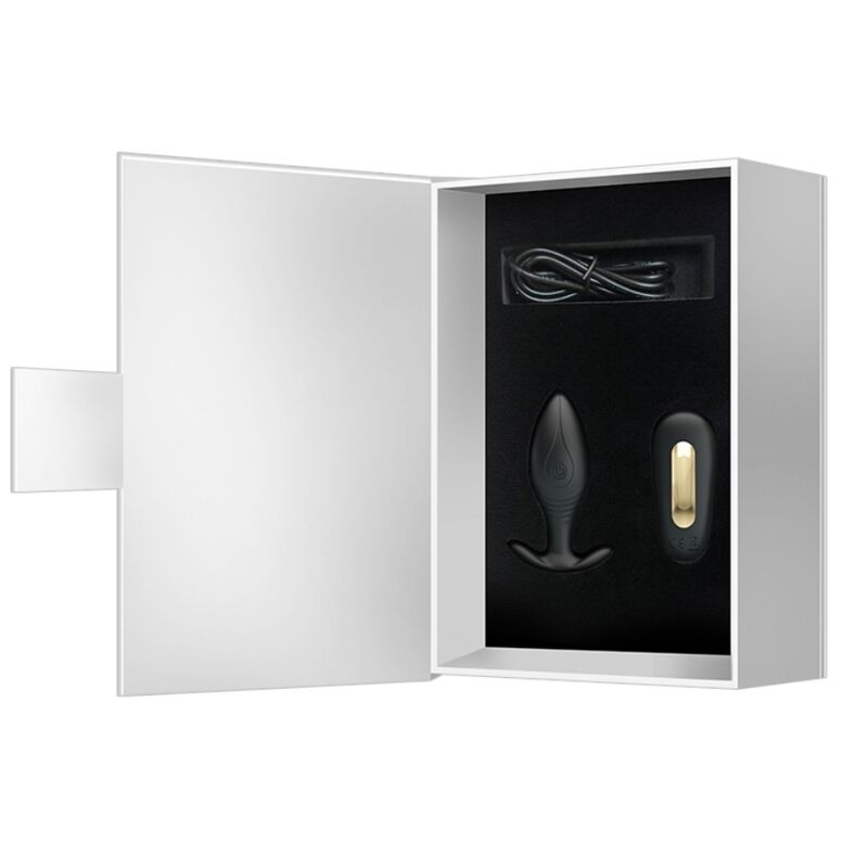 Plug anal vibrant Regina noir — coffret ouvert