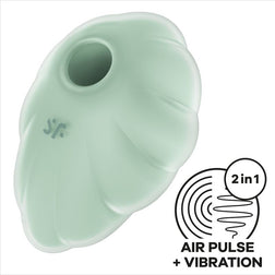 SATISFYER - VIBRATEUR CLOUD DANCER VERT AIR PULSE — vue de face