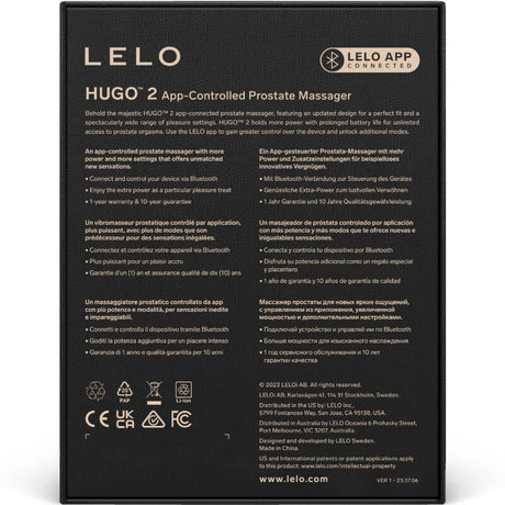 Prostatamassager mit Doppelmotor und 10 Vibrationsmodi — LELO Hugo 2