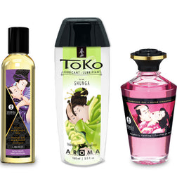 Coffret trio massage et glisse Baisers Fruités — Shunga — vue 2