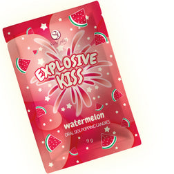 Sucre pétillant pour sexe oral pastèque, sachet 9 g — Explosive Kiss