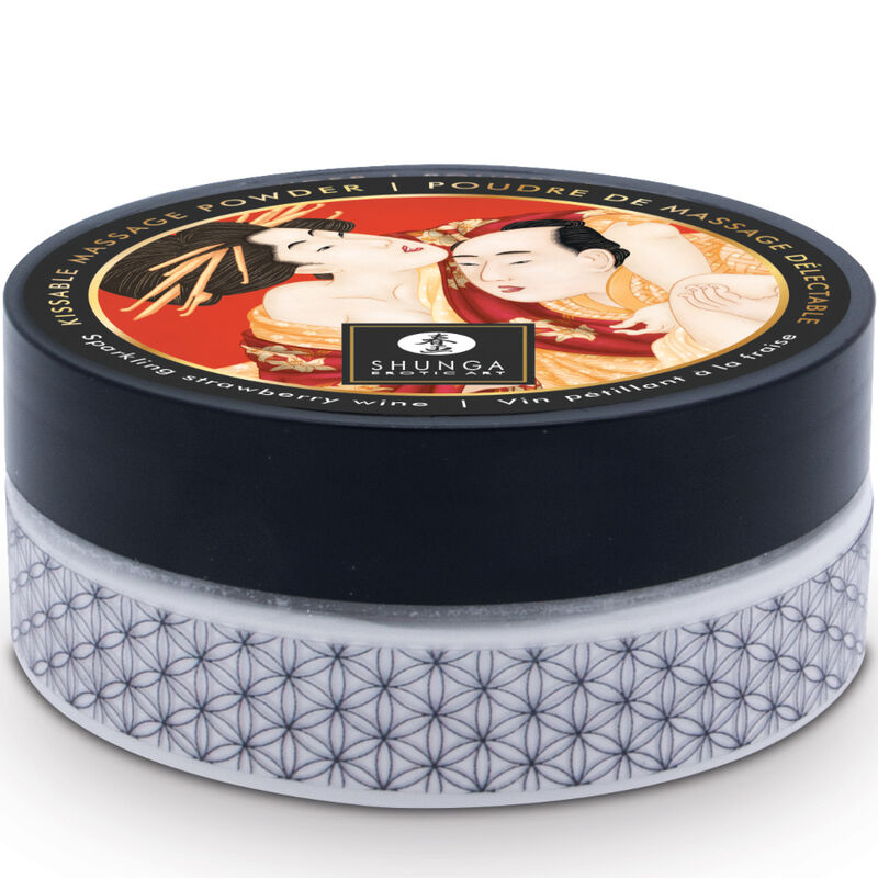 SHUNGA KIT DE POUDRE DE MASSAGE COMESTIBLE A LA FRAISE