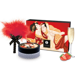 Kit Shunga Body Power avec 75 g de poudre comestible fraise et plume