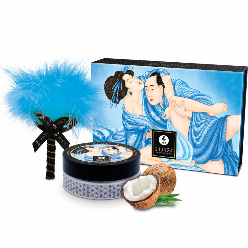SHUNGA KIT DE POUDRE DE MASSAGE COMESTIBLE A LA NOIX DE COCO