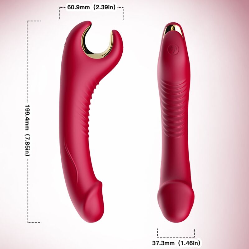 ARMONY VIBRATEUR ROTATEUR PRINCE DILDO ROUGE