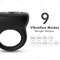 ARMONY BLACK VIBRATING RING