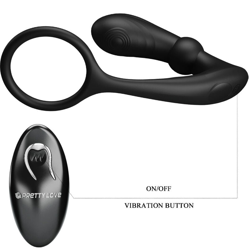 Stimulateur prostate vibrant avec cockring télécommandé — emballage