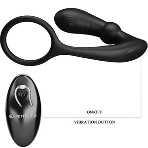 Stimulateur prostate vibrant avec cockring télécommandé — emballage