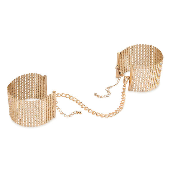 BIJOUX DESIR METALLIQUE MENOTTES MAILLE METAL DORE