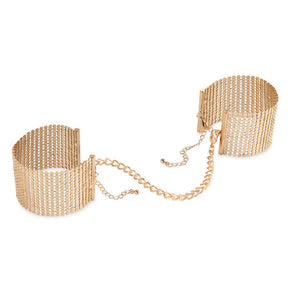 BIJOUX DESIR METALLIQUE MENOTTES MAILLE METAL DORE