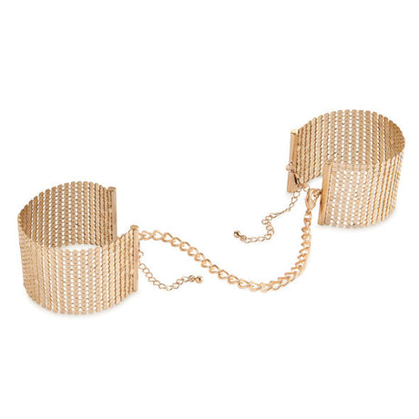 BIJOUX DESIR METALLIQUE MENOTTES MAILLE METAL DORE