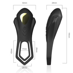 ARMONY REMOTE CONTROL DOUBLE RING VIBRATOR ROADSTER BLACK