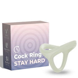 Armony Trésor cock ring in white silicone for intimate pleasure.