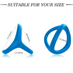 ARMONY DOUBLE SILICONE RING TRESOR BLUE