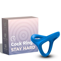 Armony Trésor cock ring in blue silicone for intimate pleasure.