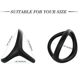 ARMONY TRESOR TRIPLE SILICONE RING BLACK