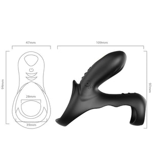 ARMONY ANNEAU VIBRATEUR DOUBLE RANGER POUR COUPLES NOIR