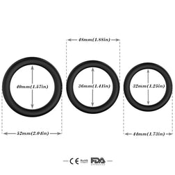 ARMONY TRIPLE BLACK SILICONE RING