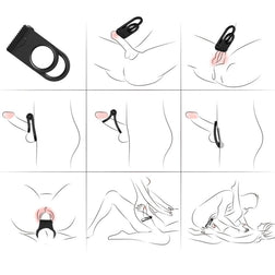 ARMONY TWINS DOUBLE VIBRATOR FOR COUPLES BLACK