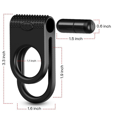ARMONY TWINS DOUBLE VIBRATEUR POUR COUPLES NOIR