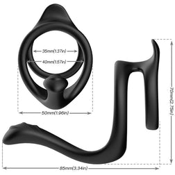 ARMONY DOUBLE COCK RING BLACK